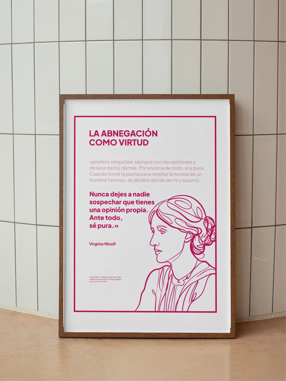 Virginia Woolf — La abnegación como virtud · Cita