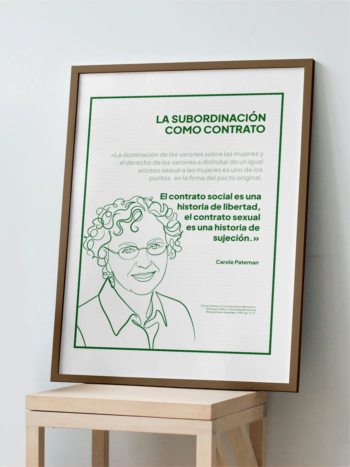 Carole Pateman — La subordinación como contrato · Cita