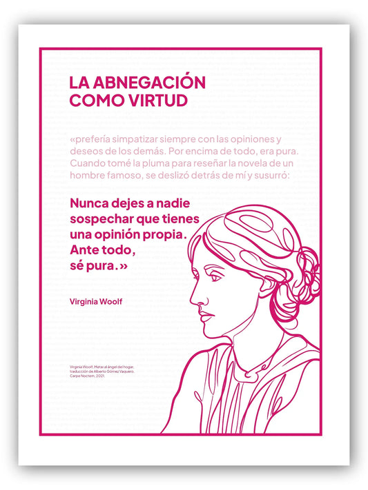 Virginia Woolf — La abnegación como virtud · Cita