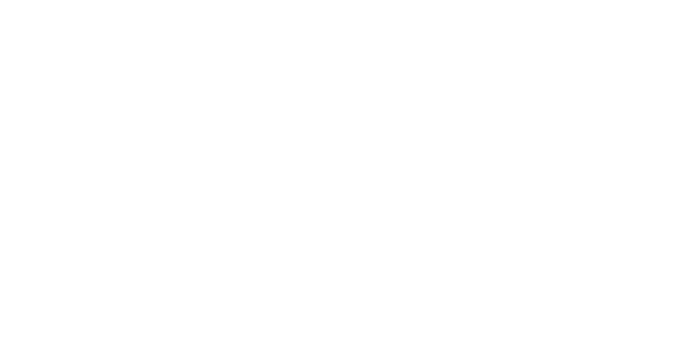 Logo de LATENTE lab en letras blancas